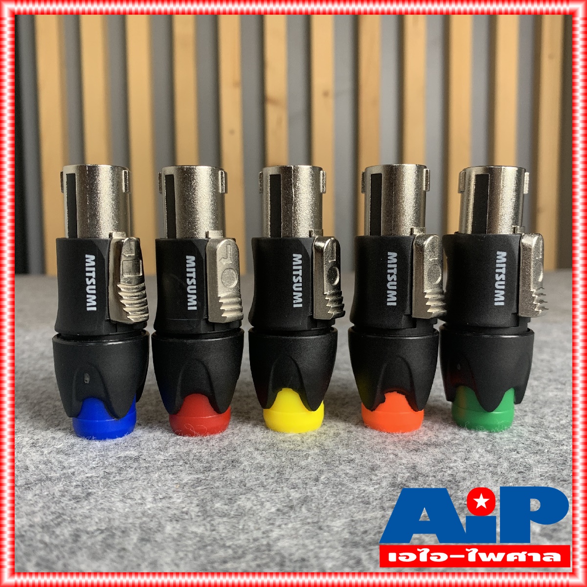 1ตัว มี5สีให้เลือก MITSUMI 911S06EX SPEAKON เสริมเหล็ก ปลั๊กลำโพง หัวspeakon สเปคคอน สเปคค่อนลำโพง สเปคค่อน เอไอ-ไพศาล