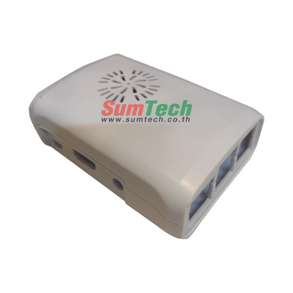 Raspberry Pi 2/3 shell case box white กล่อง เคส Raspberry Pi 2/3 สีขาว ติดพัดลมเพิ่มได้