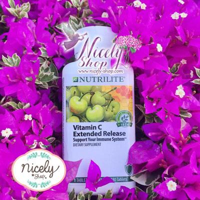 Nutrilite Vitamin C Extended Release บรรจุ 180 tablets 500mg มีส่วนผสมวิตามินซีและสารอาหาร จาก มะนาว, ส้มและส้มโอที่มีสารต้านอนุมูลอิสระจำนวนมาก