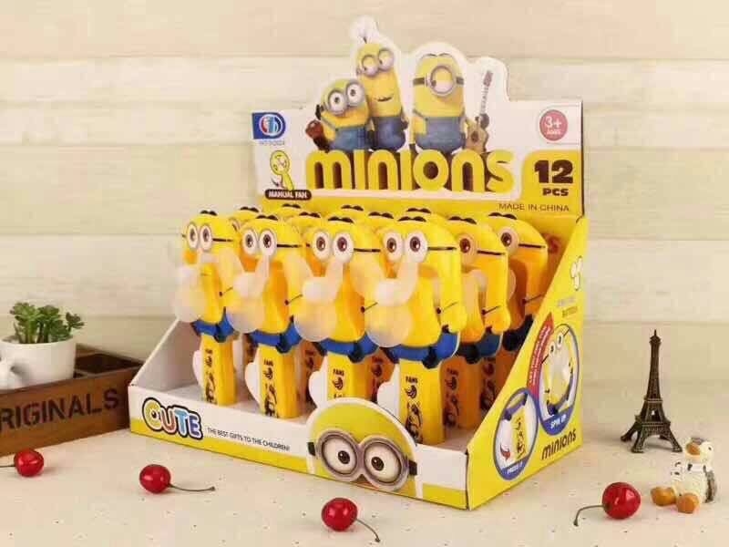 SQ924 ของใช้เด็กพัดลมมือถือมินเนียน ยกกล่อง 12 ชิ้น (ของหมด)