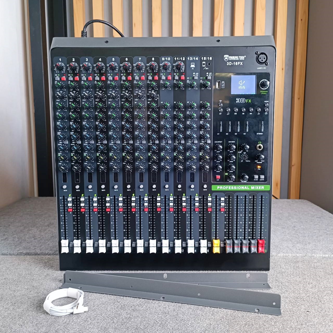 PROEUROTECH 3D-16FX MIXER อนาล็อกมิกเซอร์ ช่องเสียบไมค์ 16 ช่อง 2 Aux มอนิเตอร์ 3D16FX 3D 16FX เอไอ-ไพศาล