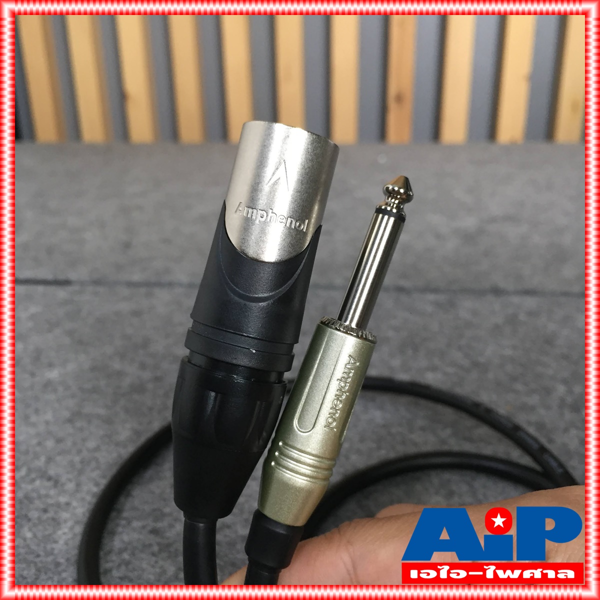 1เมตร AMPHENOL สาย XLRผู้ - PHONE 1M CA04-33-C-001 สาย ปลั๊กไมค์ - cannon ผู้ ความยาว 1เมตร สายสัญญาณ ไมค์ ผู้ - XLR ผู้