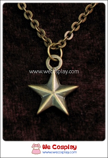 สร้อยคอโกธิค จี้รูปดาว สีทองโบราณ Gothic Necklace