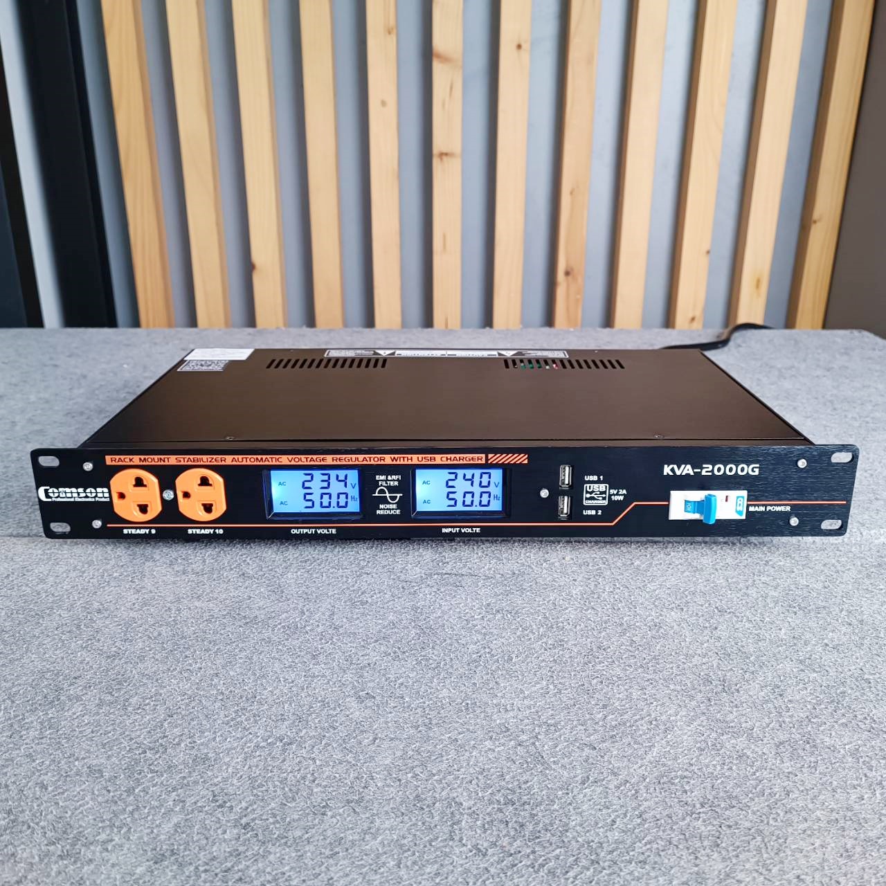 COMSON KVA-2000G STABILIZER เครื่องควบคุมไฟฟ้าอัตโนมัติ เครื่องป้องกันไฟตก เครื่องป้องกันไฟกระชาก KVA 2000G เอไอ-ไพศาล