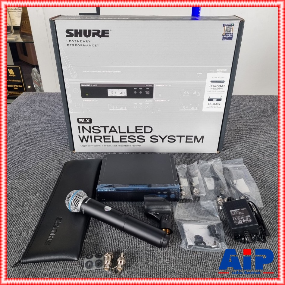 SHURE BLX24RA/B58-M19 ไมค์ลอย ชุดไมค์ลอยมือถือเดี่ยว ย่าน UHF SHURE BLX 24 RA/B 58 M 19 SHURE BLX24RA / B58M19 SHURE BLX24RA/B58M19 เอไอ-ไพศาล +++