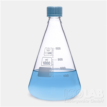 ISOLAB ERLENMEYERS - clear - glass - screw cap, 100-1000 ml