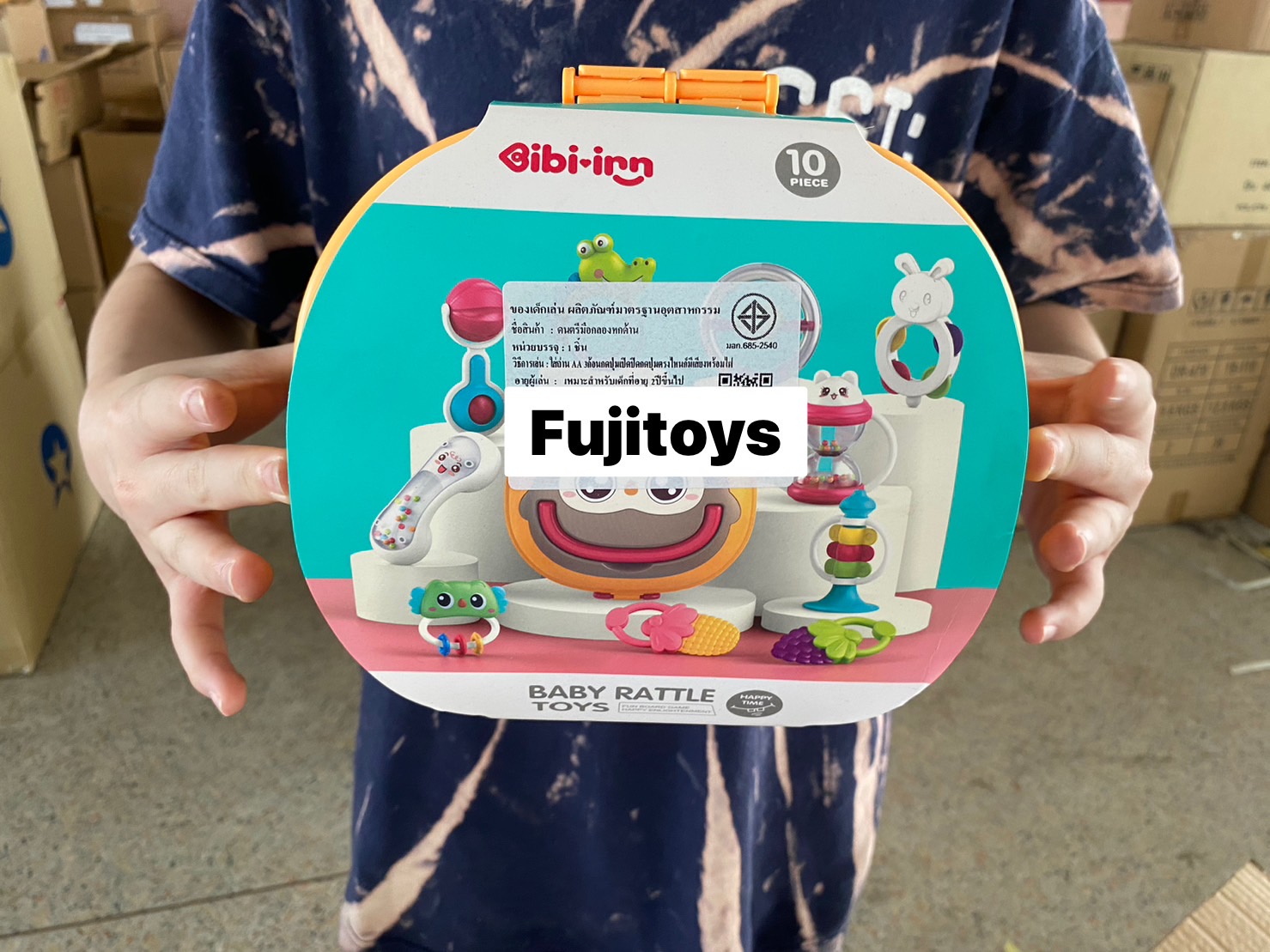 608-88 ของเล่นเด็กอ่อน ของเล่นเขย่ามือยางกัดกระเป๋าพกพา ปลีกชิ้นละ