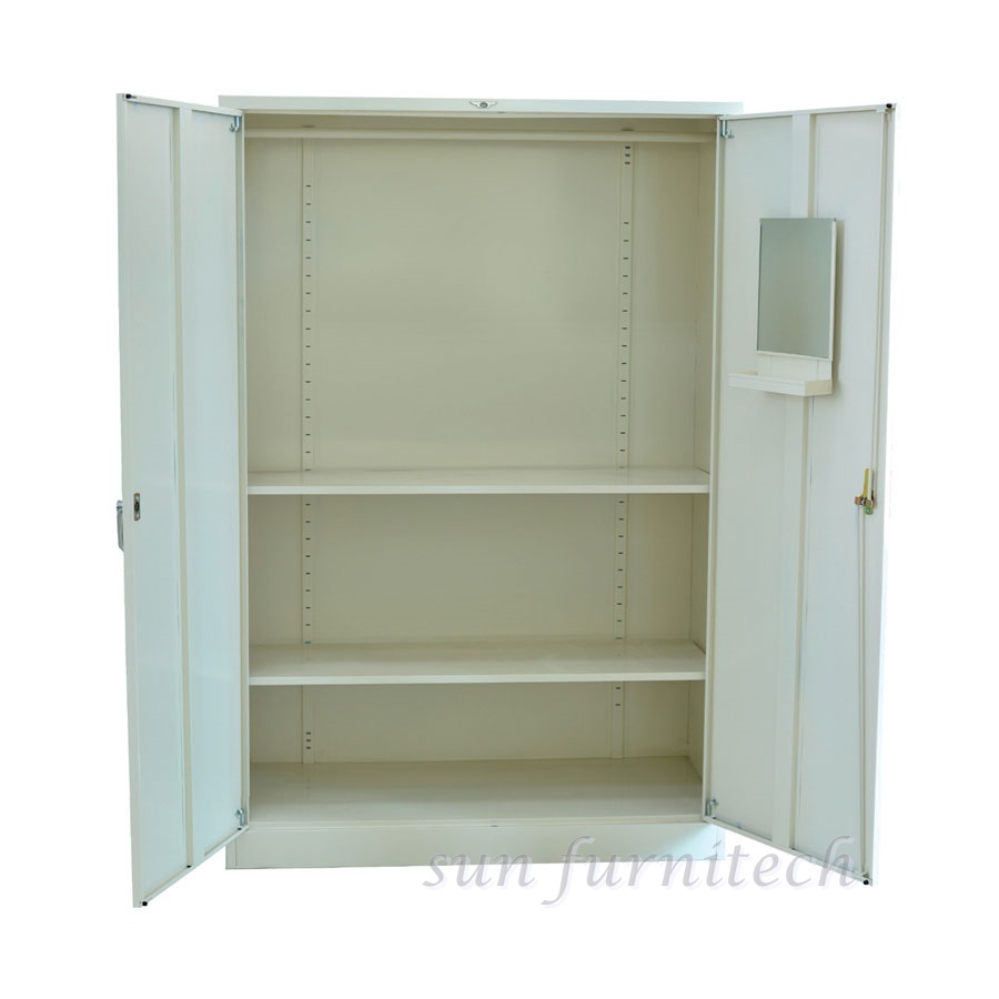 ตู้เสื้อผ้าเหล็ก 2 บานเปิดทึบ ขนาด 4 ฟุต elegant รุ่น WD4F