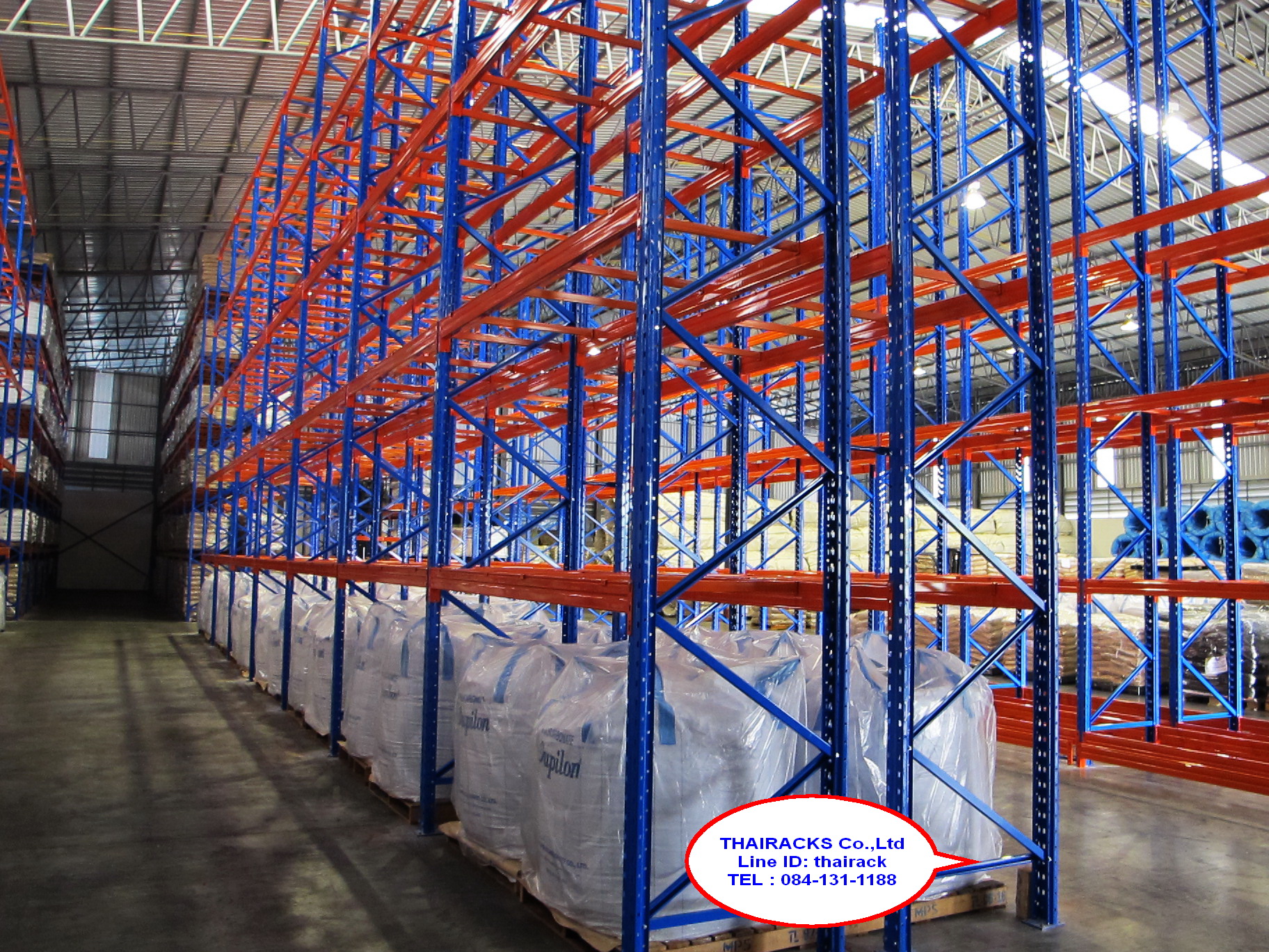 ชั้นวางพาเลท ชั้นเหล็กสต๊อกสินค้าในโรงงาน คลังสิค้าบายนัสไทยแร็คส์