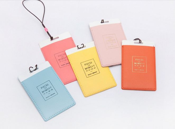 แท็กติดกระเป๋า เวลาเดินทาง ท่องเที่ยว แบบคลาสสิค สีพื้น ฟ้า ส้ม ชมพู พิมพ์ Piece of Moment ป้ายชื่อ ห้อยกระเป๋า ของแจก ของชำร่วย 494388