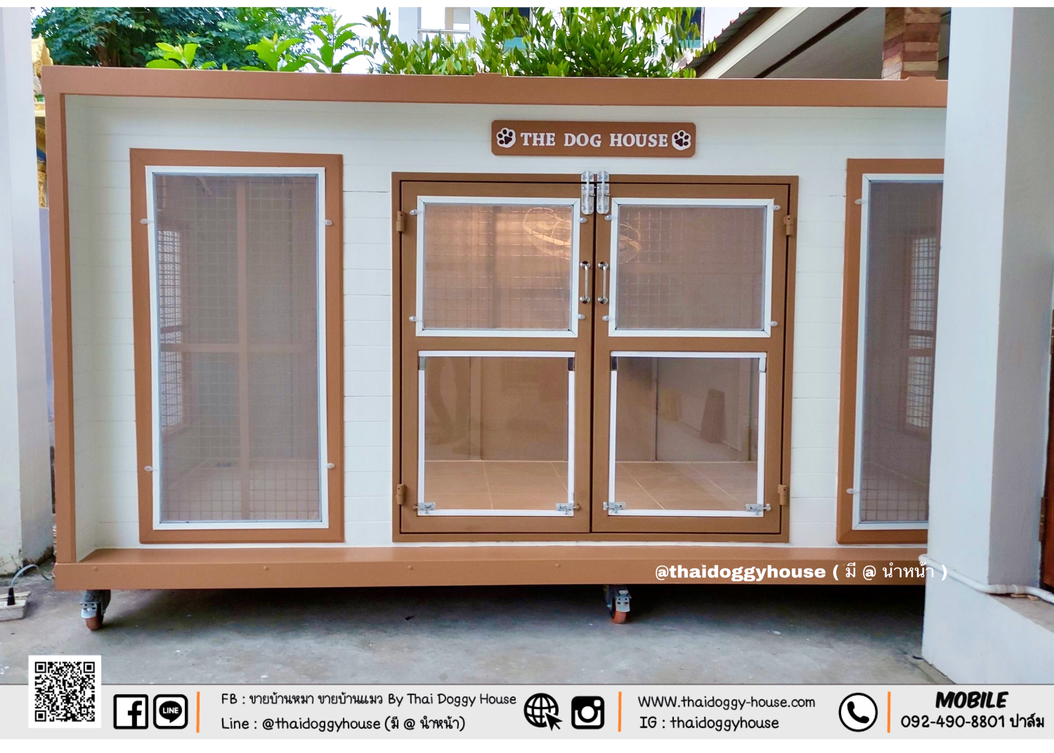บ้านหมา บ้านแมว Box Style แบบขายดีที่สุด หลังใหญ่ ภายในโปร่ง อยู่สบาย