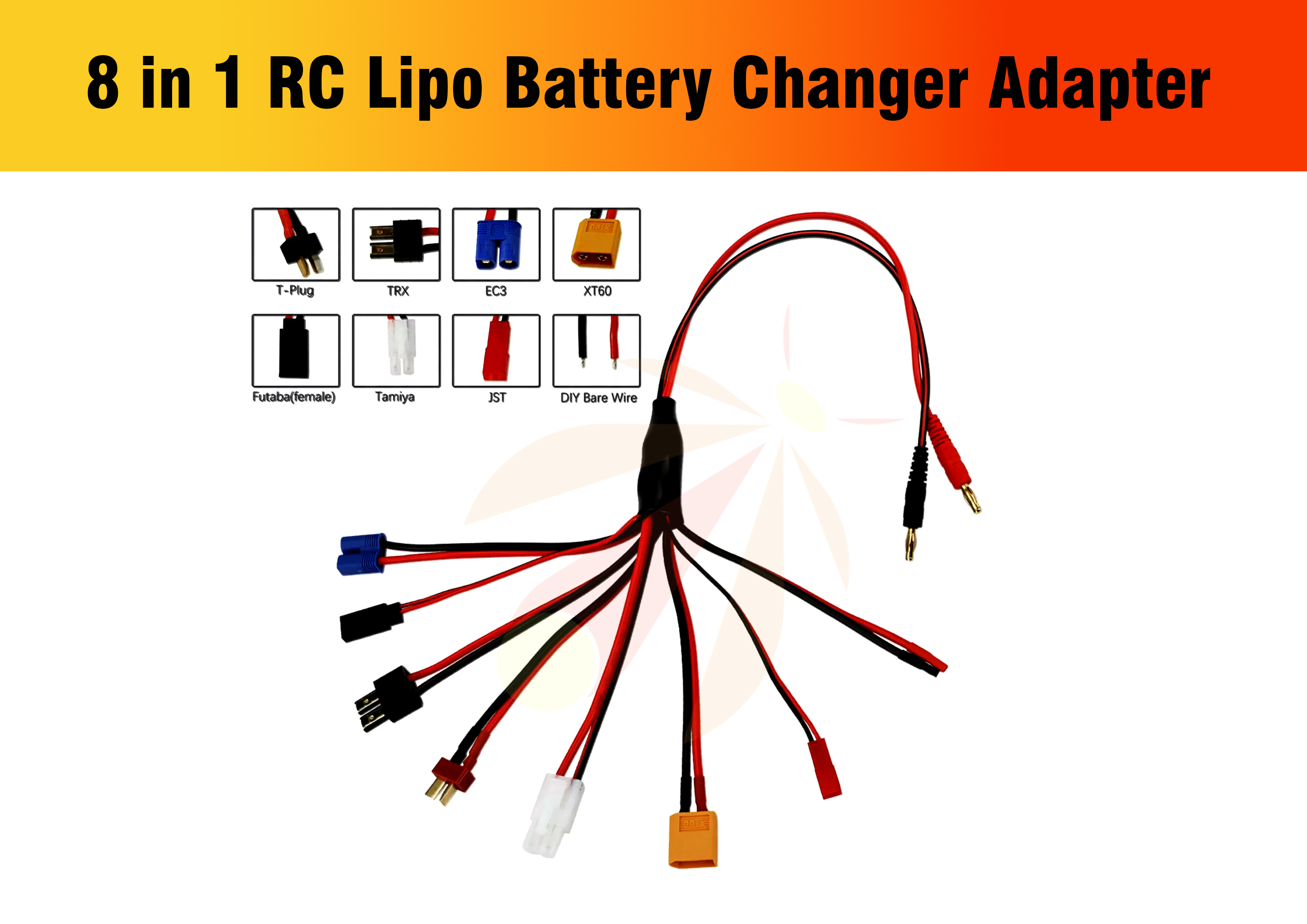 RC Lipo Charger Adapter Connector 8 สาย in 1 Octopus