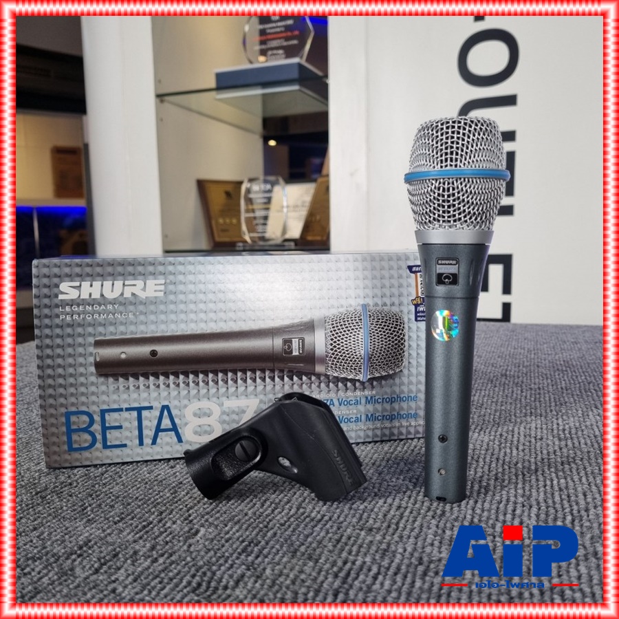 SHURE BETA-87A ไมค์ +++ Vocal Microphone ไมค์สำหรับร้องเพลง ไมโครโฟนพูด ไมโครโฟนร้องโอเปร่า BETA 87A BETA87A เอไอ-ไพศาล +++