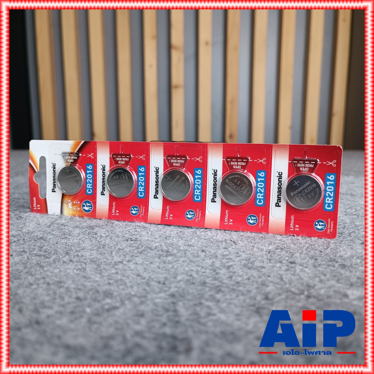 แพ็ค5ก้อน PANASONIC CR2016 ถ่าน ถ่านกระดุม CR 2016 CR-2016 ถ่านกลม ถ่านกระดุม3V เอไอ-ไพศาล +++