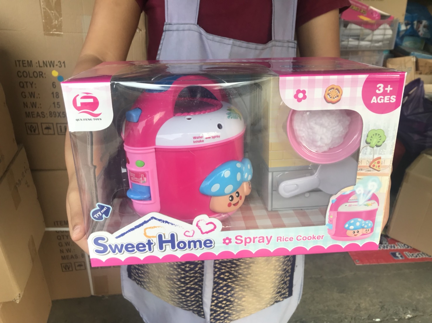 QF2903P ของเล่นหม้อหุงข้าวมีควัน เสียงไฟ