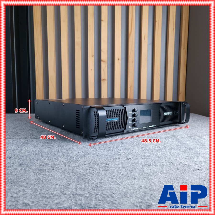 *มีจอ* PROEUROTECH XQ-4800Q *รุ่นใหม่มีจอ* POWERAMP4CH โปรยูโรเทค แอมป์ขยาย 4 ช่อง 800 วัตต์ XQ 4800 Q XQ4800Q เอไอ-ไพศาล