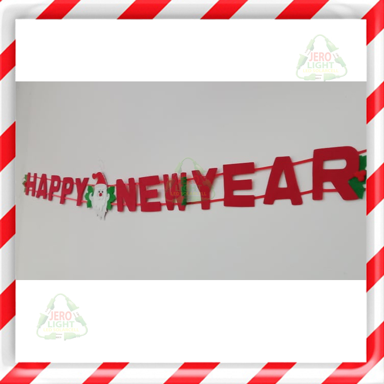 ของตกแต่งงานปีใหม่ ป้ายแขวง Happy new year