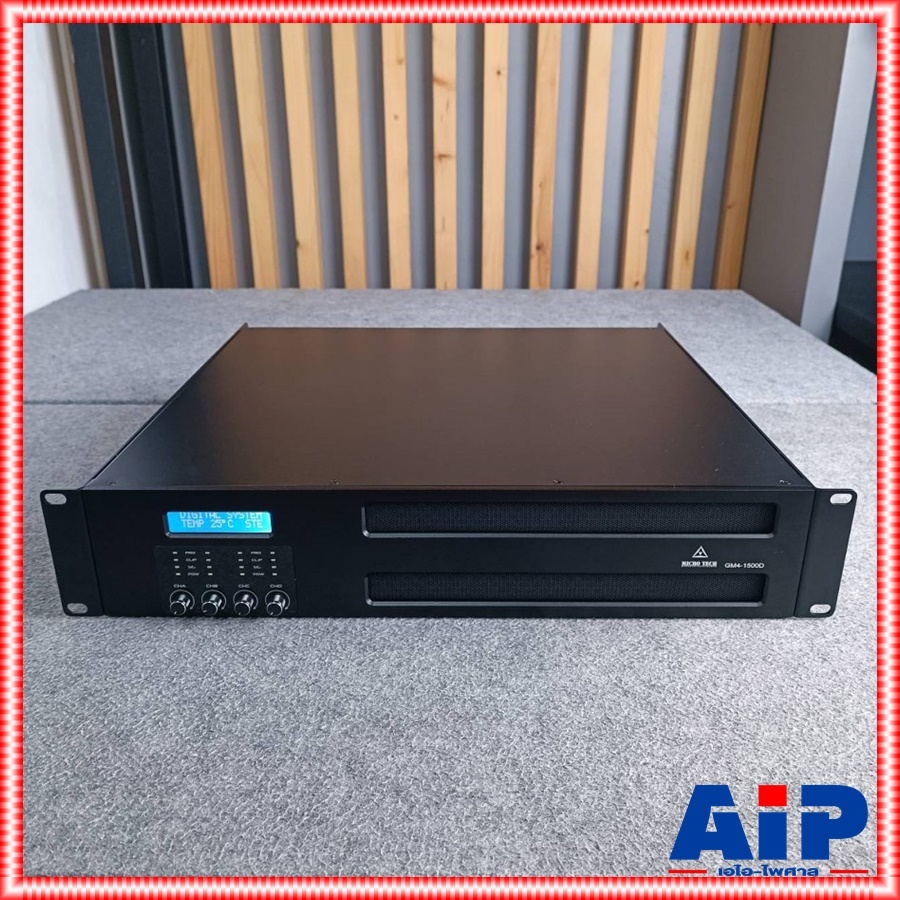 MICROTECH GM4-1500D poweramp เพาเวอร์แอมป์ 4 แชนแนล ไมโครเทค เครื่องขยายเสียง GM4 1500D GM41500D GM 4 1500 D เอไอ-ไพศาล