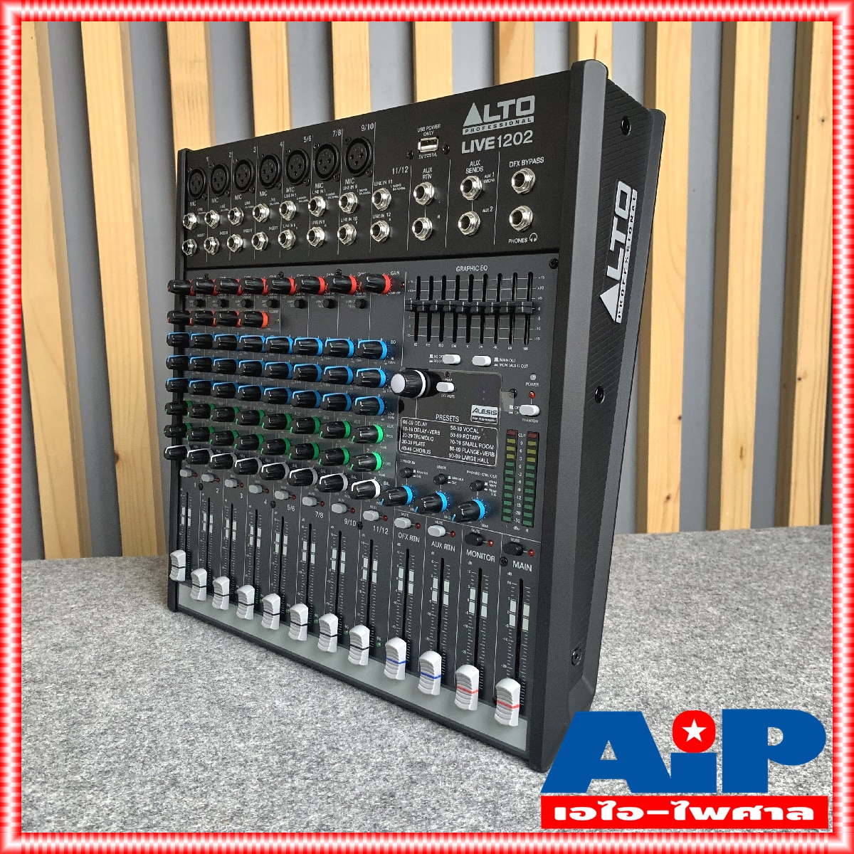 ALTO LIVE-1202 MIXER เครื่องแต่งเสียง เครื่องปรับแต่งเสียง เครื่องเสียง มิกเชอร์ มิกซ์ LIVE 1202 LIVE1202 เอไอ-ไพศาล