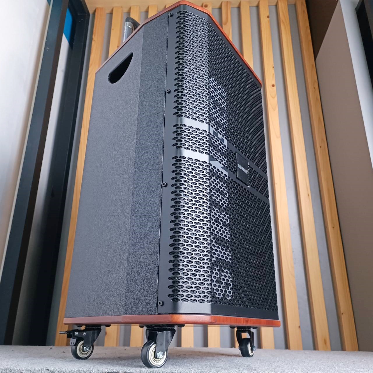 STRONGER STG-8112A ตู้ลำโพงไม้ ล้อลาก 12นิ้ว พร้อมไมค์ลอย ลำโพงบลูธูท ลำโพงพกพา ลำโพงล้อลาก ลำโพงกลางแจ้ง STG 8112A STG8112A เอไอ-ไพศาล