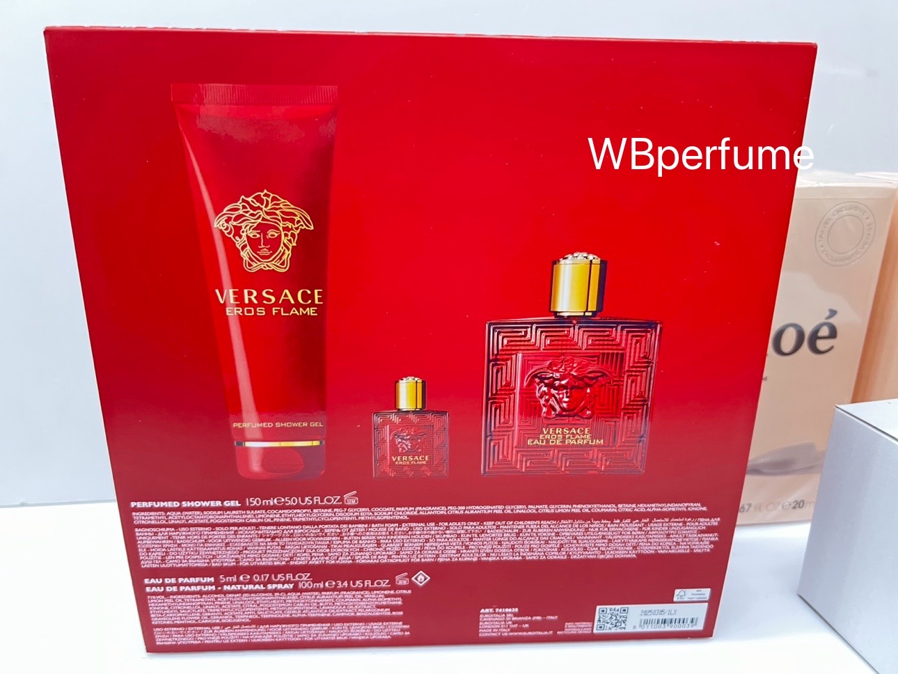 ชุดน้ำหอม VERSACE Eros Flame Giftset EDP 100 ml + shower 150 ml + EDP 5 ml