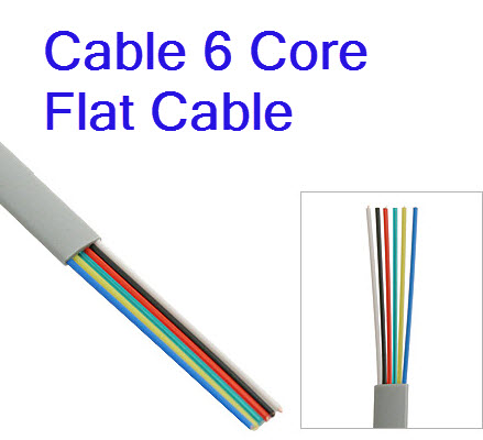 Indoor outdoor telephone cable 6 core flat telephone cable 1 meter RJ12 RJ11