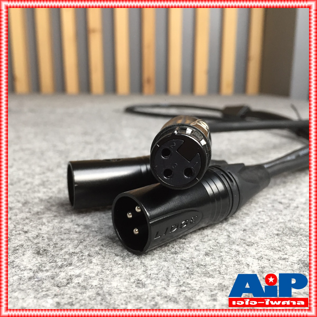 1เมตร LIDGE YM-390E สาย CANNON ตัวเมีย CANNON ตัวผู้ x2 ต่อY YM390 E YM 390 สายสัญญาณ เสียง แจ็ค สายY เอไอ-ไพศาล