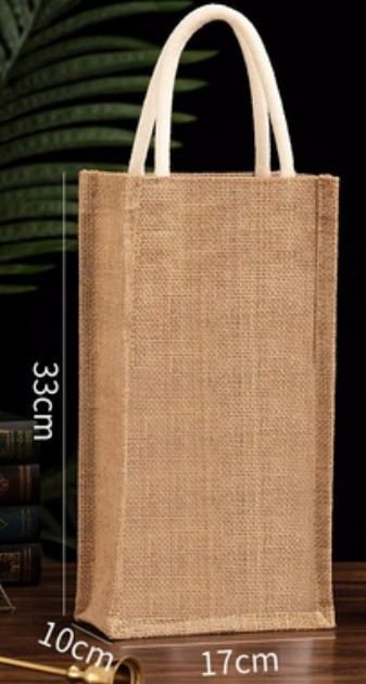 ถุงผ้ากระสอบ ใส่ขวดน้ำผึ้ง ใส่ขวดไวน์ แบบสวย ๆ ถุงผ้ากระสอบ ทรงยาว ใส่ขวด แจกงานแต่งงาน แจกลูกค้า 827463