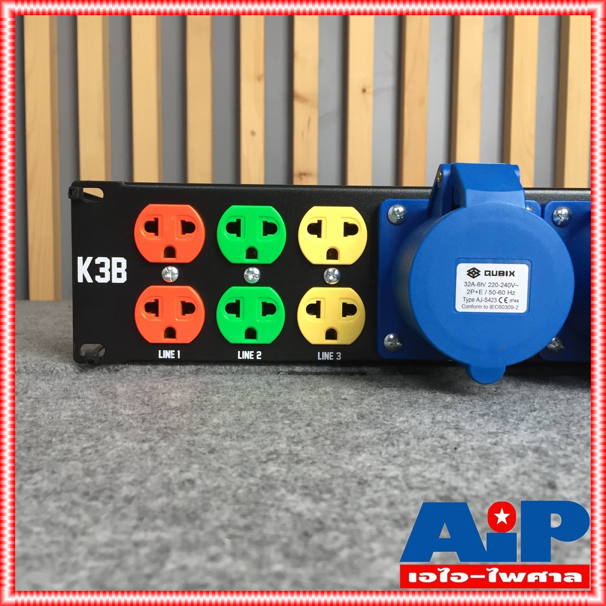 TECHCRON C9 / K3B ชุดโหลดไฟ 3 เฟส ขนาด 2U ปลั๊กโหลด3เฟส พร้อมเพาเวอร์ปลั๊กIN C9K3B C9 K3B C-9/K-3B เอไอ-ไพศาล