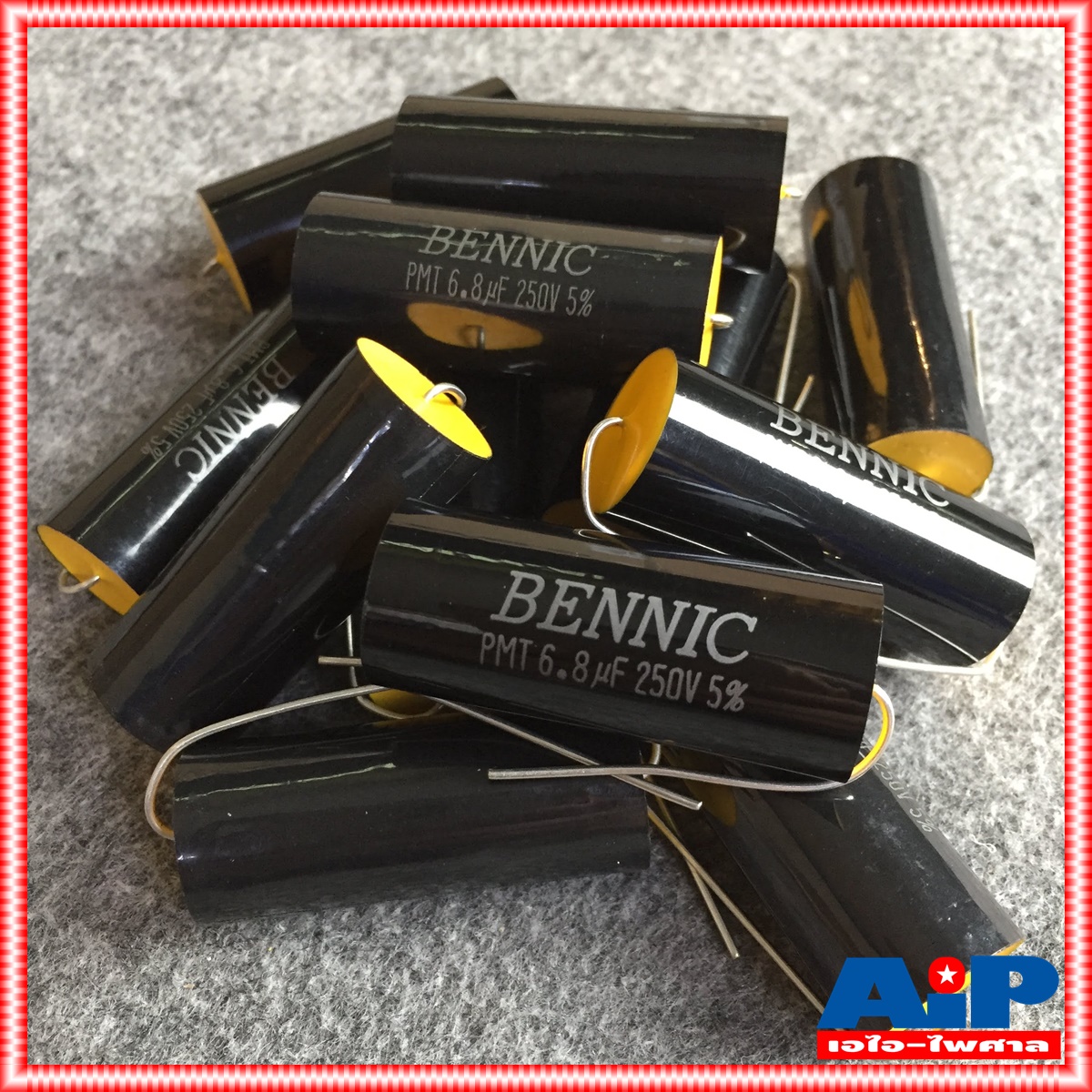 C 6.8uf 250VDC PMT (MPT) BENNIC สีดำ c ใส่ลำโพง cเสียงแหลม คาปา เสียงแหลม 6.8 UF คอนเดนเซอร์ 6.8UF /250VD