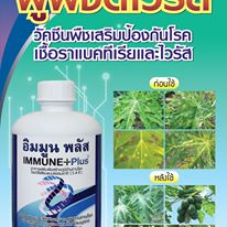 อิมมูนพลัส 1L. วัคซีนพืช ป้องกันและรักษาโรคพืช เชื้อรา แบคทีเรีย ไวรัส โรคพืช