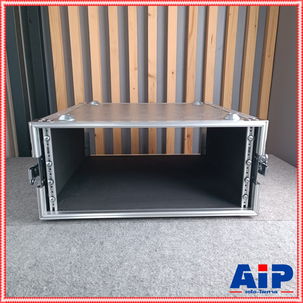 COMPACT B-4U 2ฝาหน้า-หลัง ลึก21" ผิวอลูมิเนียม แร็ค กล่องใส่เครื่องเสียง แร็คลึก21นิ้ว RACK4U เอไอ-ไพศาล