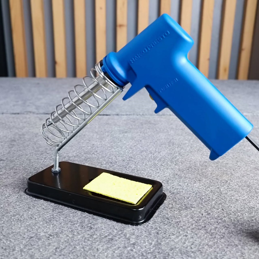 ที่วางหัวแร้งสปริง NO.2 ฐานเหลี่ยม ไว้ใช้วางหัวแร้งบัดกรี Stand for Soldering Iron ที่วางฐานเหลี่ยม พร้อม ฟองน้ำ เอไอ-ไพศาล