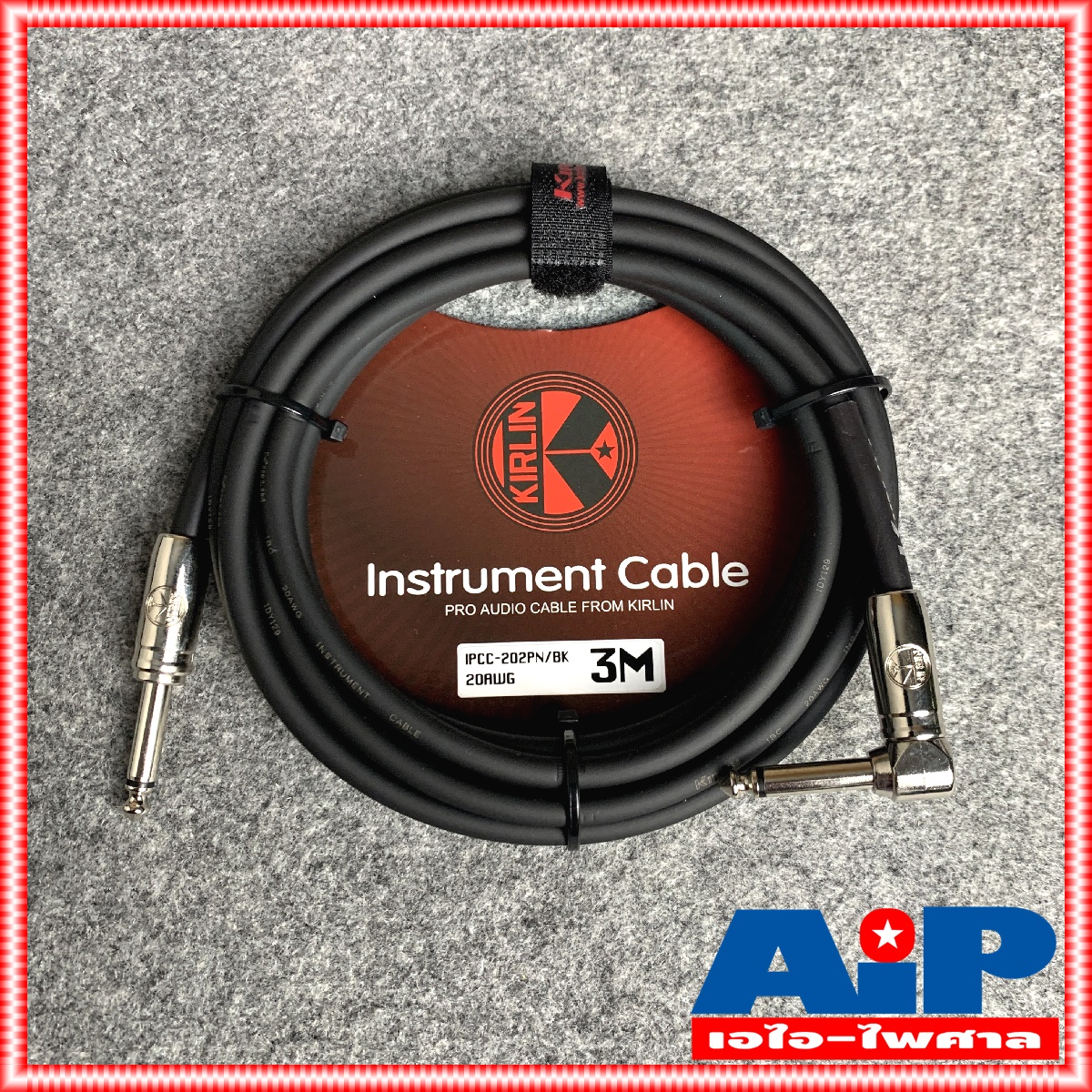 สายกีต้าร์ 3เมตร KIRLIN IPCC-202PN BK สายไมค์ หัวท้าย สายสัญญาณ สำเร็จรูป IPCC202PN IPCC 202 PN เอไอ-ไพศาล