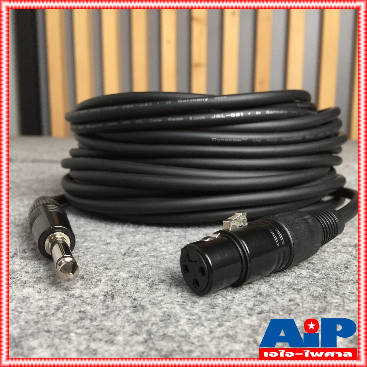 15เมตร สายPHONEออกJ.XLR J021 dynacom สายDYNACOM สายสัญญาณ ไดนาคอม สายสำเร็จรูป สายP.MICออกJ.XLR เอไอ-ไพศาล