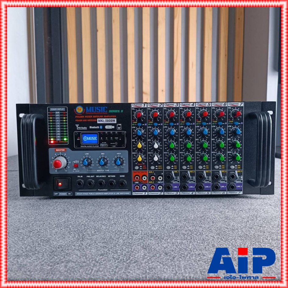 MUSIC MKL-1500 powermix usb บลูทูธ เพาเวอร์มิกเซอร์ 1500 วัตต์ แอมป์เสียงตามสาย แอมป์ประกาศ มิวสิค แอมป์ขยาย MKL 1500 MKL1500 เอไอ-ไพศาล
