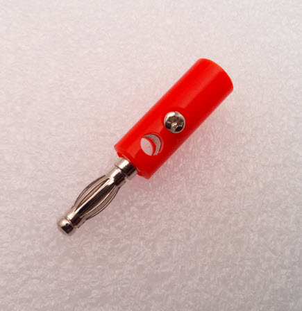 RED 4mm banana plug lantern plug with fixing screw jacks and superimposed multi-plate banana flower head