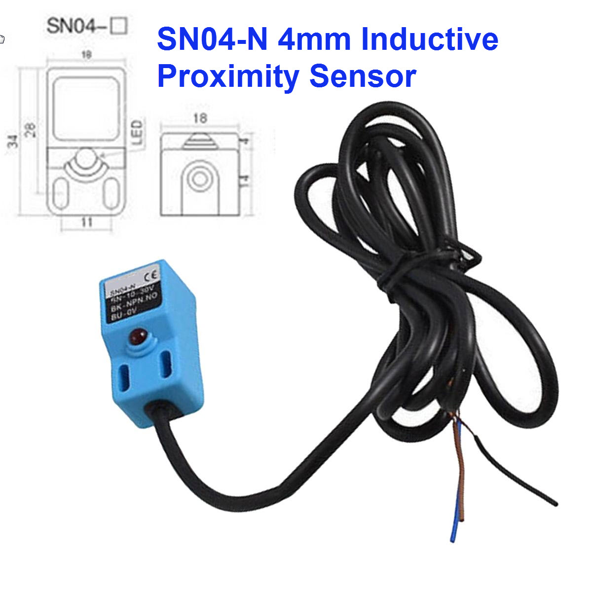 SN04-N (4mm) 10-30VDC 3 wire NPN NO(Normal Open) Detection distance 4mm ROKO