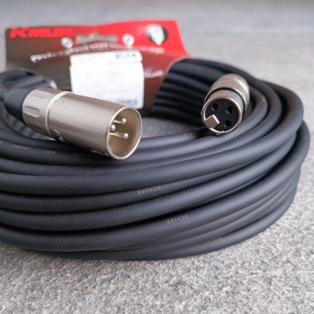 15เมตร KIRLIN XLR ผู้-เมีย MPC-280-15M สายไมค์ XLRหัวท้าย สายสัญญาณ CANNONผู้ออกเมีย สายบาลานซ์ เอไอ-ไพศาล