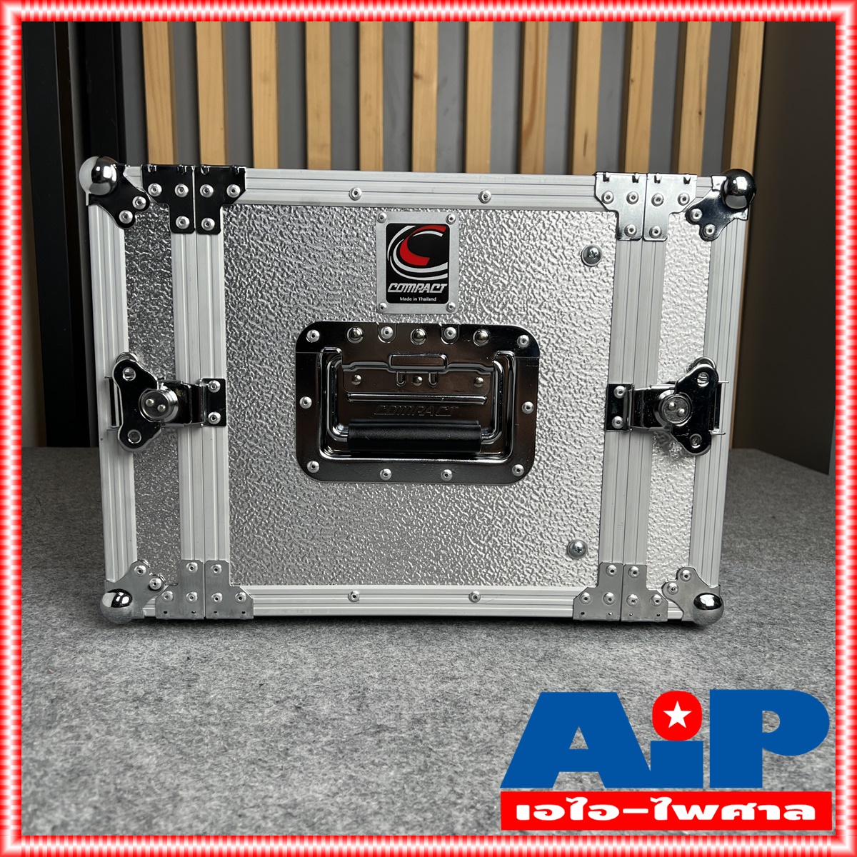 แร็ค COMPACT LA 6U RACK ไม้ผิวอลูมิเนียมสีเงิน ลึก 11นิ้ว LA6U แร็คเครื่องเสียง แร็คไม้ คอมแพ็ค LA-6U เอไอ-ไพศาล