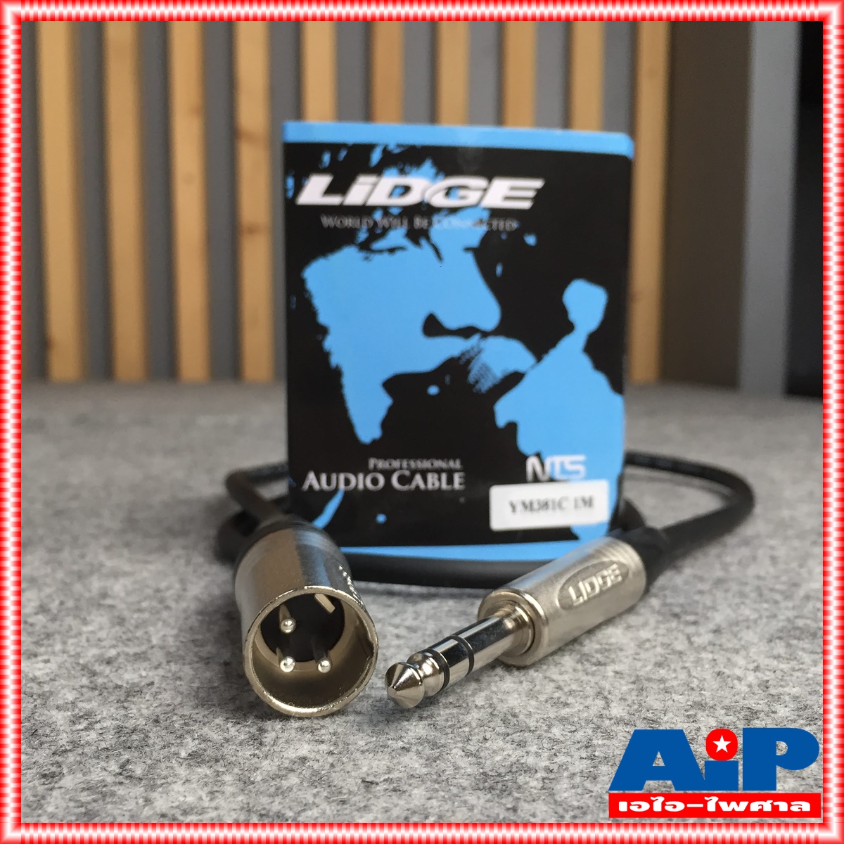 1เมตร LIDGE YM-381C สาย XLR - PHONE ST YM381C YM 381 C สายสัญญาณ เสียง เอไอ-ไพศาล