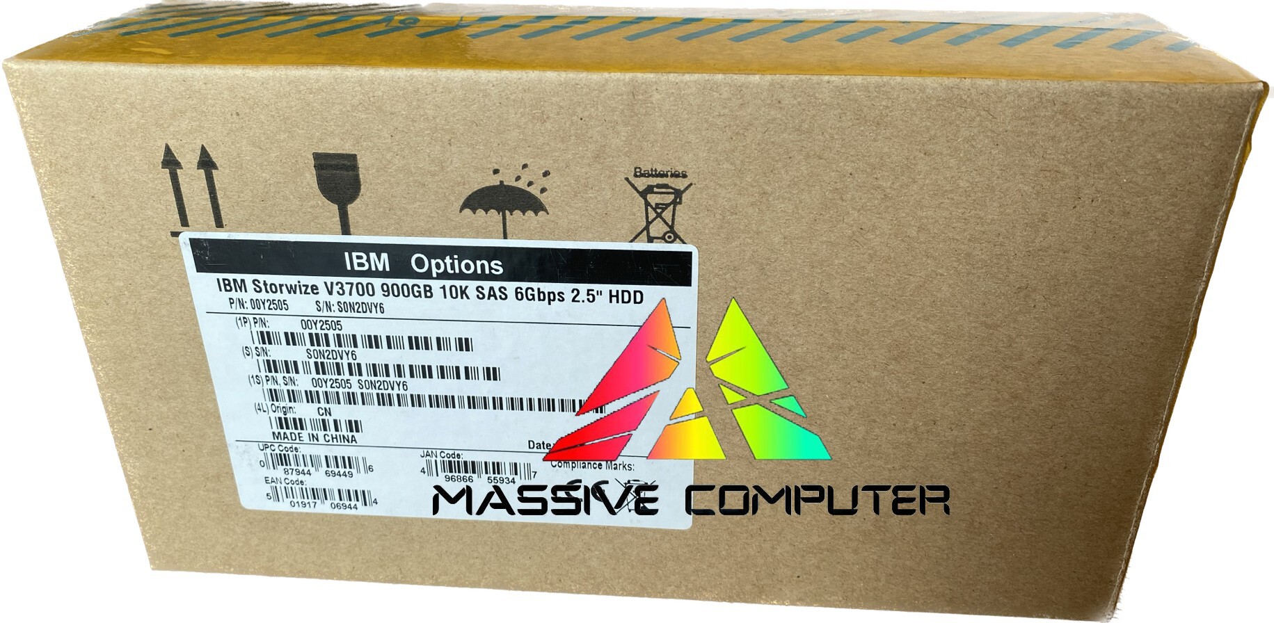 Massive Computer (ขาย จำหน่าย) HDD Hard Disk Server IBM,Lenovo Part # 01EJ725 01EJ589 IBM 2TB 7.2K 12G SAS SFF HDD for Storwize V3700 V2