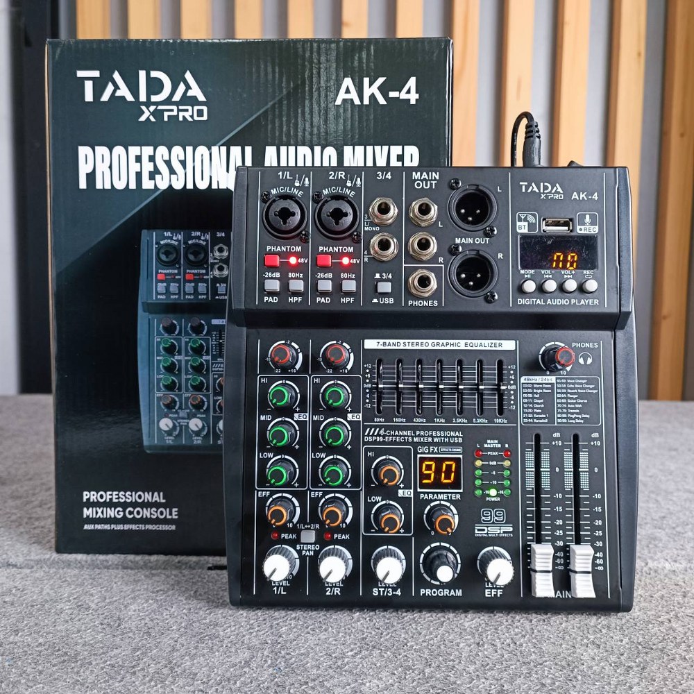 TADA AK-4 MIXER มิกเซอร์ มิกเซอร์อนาล็อก 4 แชนแนล มิกซ์ เครื่องผสมสัญญาณเสียง ธาดา AK 4 AK4 เอไอ-ไพศาล