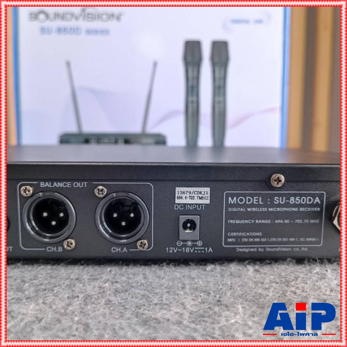 SOUNDVISION SU-850DA/HT ไมค์ลอยคู่ ชุดไมค์ลอย ดิจิตอล มือถือคู่ ย่าน UHF SU-850DA SU850DA SU850 DA SU 850 DA เอไอ-ไพศาล +++