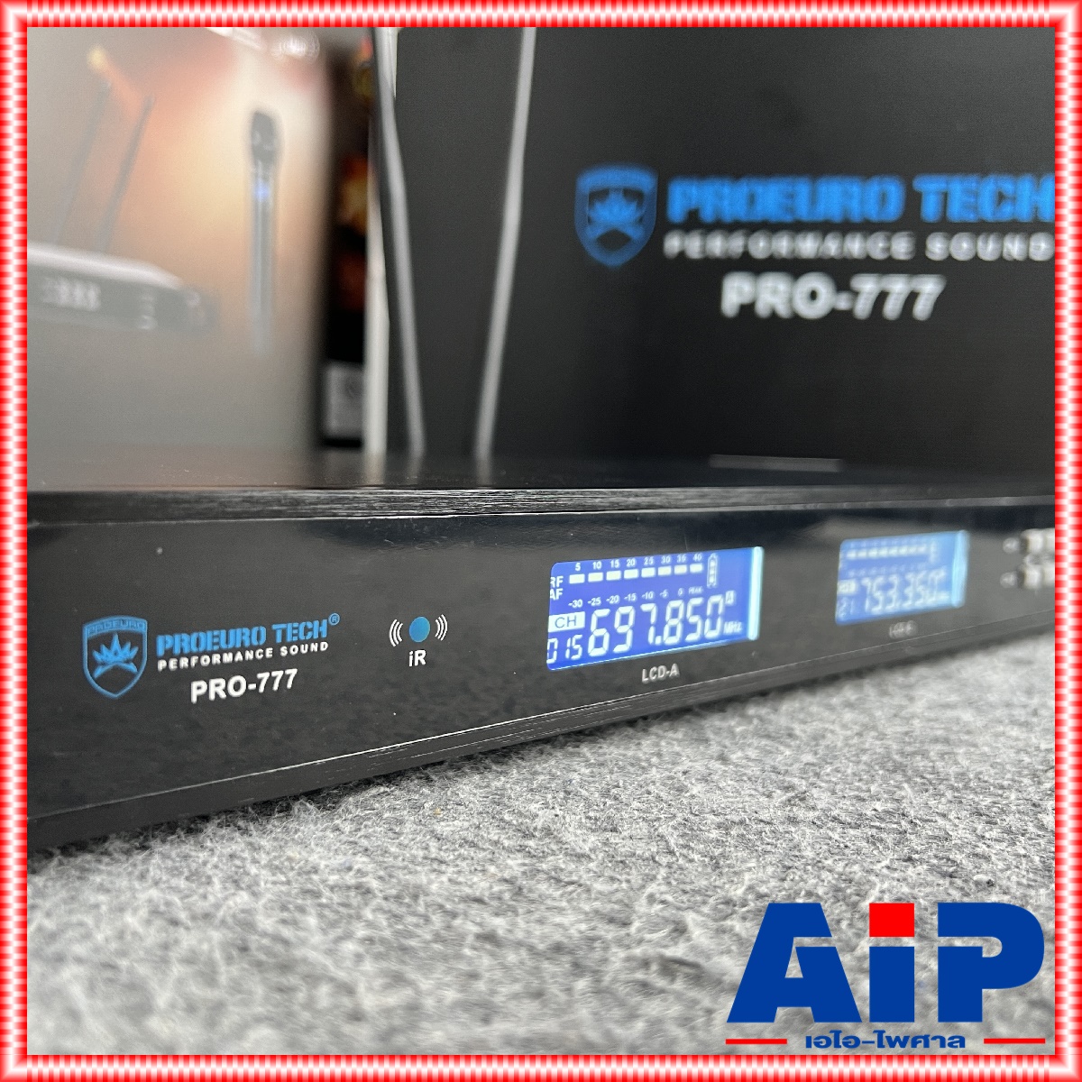*รุ่นมีกระเป๋า* 4เสา PROEUROTECH PRO-777 ไมค์ลอยมือถือคู่UHF ไมค์ลอยปรับความถี่ มี2ช่วงความถี่ โปรยูโรเทค 4เสารับสัญญาณ PRO 777 PRO777 PRO EUROTECH เอไอ-ไพศาล