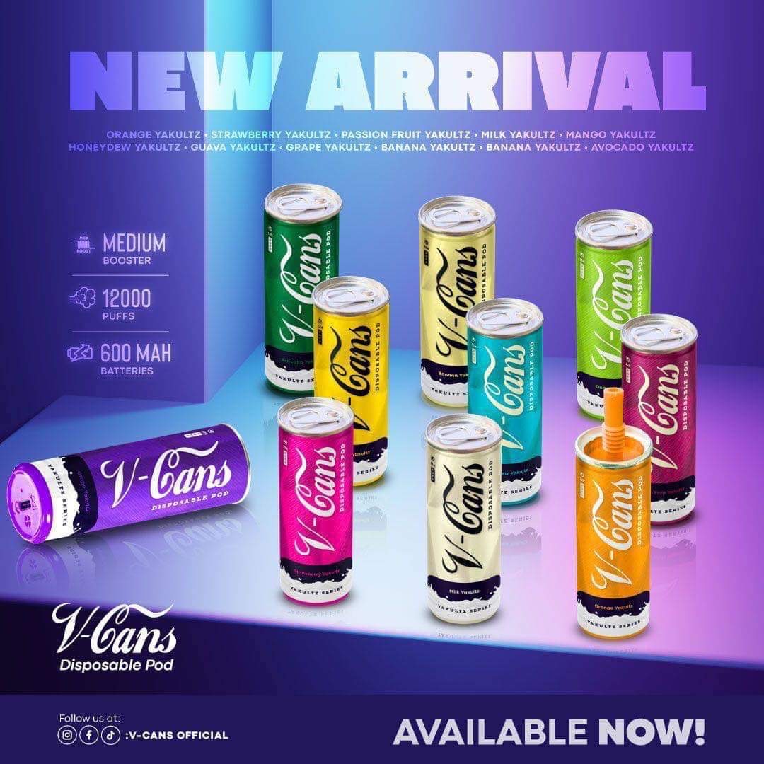 📌1 แถม 1 VCANS 12000pugfs DISPOSABLE POD โค้กกระป๋อง