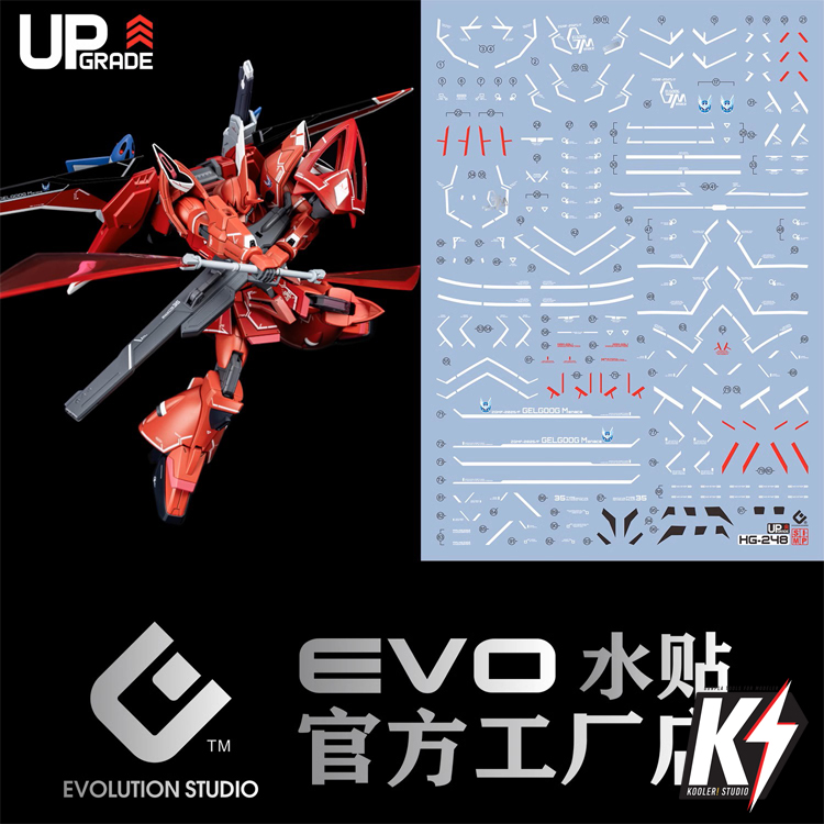 Waterdecal EVO UP Grade HG Death Warrior Gundam #ดีคอลน้ำสำหรับติดกันพลา กันดั้ม Gundam พลาสติกโมเดลต่างๆ