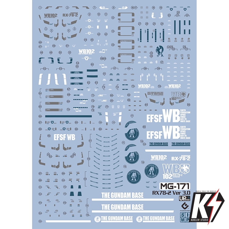 Waterdecal EVO UP Grade MG RX78 3.0 #ดีคอลน้ำสำหรับติดกันพลา