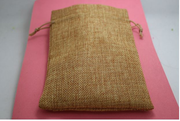 ถุงใส่ของชำร่วย ถุงผ้ากระสอบ ขนาด 10x14 cm ถุงผ้าปอ วัสดุ จากธรรมชาติ สีน้ำตาลอ่อน ล้วน 917514
