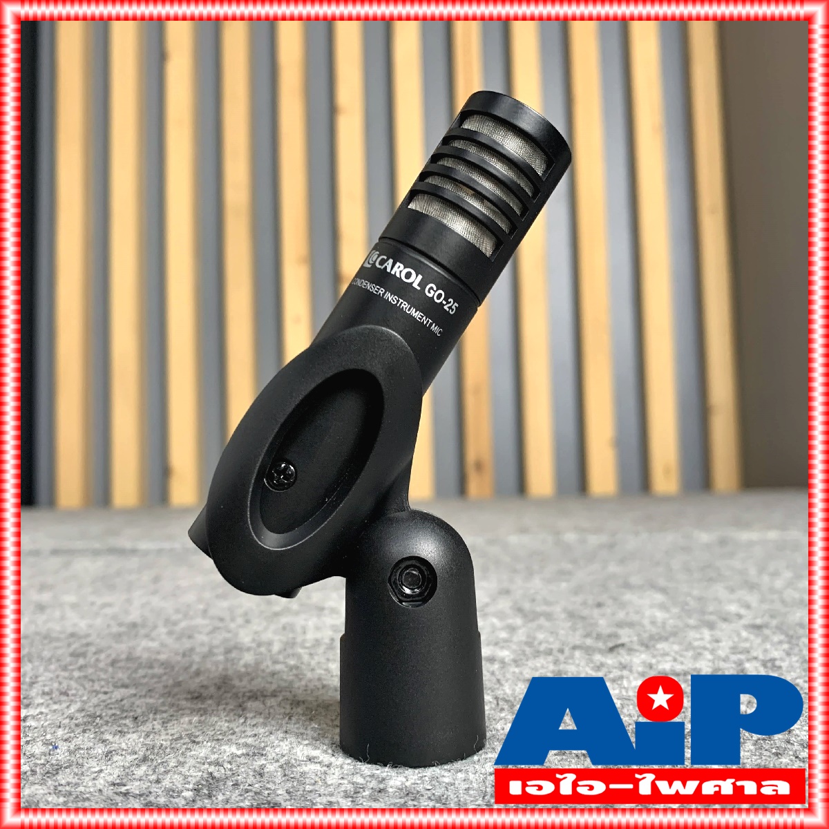 CAROL GO-25 ไมค์คอนเดนเซอร์ (การใช้งานต้องใช้ไฟเลี้ยง) GO25 ไมค์HI-HAT condenser microphone ไมค์เครื่องดนตรี ไมค์กลอง ไมค์ไฮแฮท เอไอ-ไพศาล